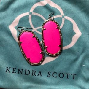 Hot pink and gold Kendra Scott earrings